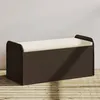 Image de Vidaxl Banc De Rangement Et Coussin Marron 115x51x52 Cm RÃ©sine TressÃ©e