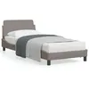 Image de vidaXL Cadre de lit avec tÃªte de lit Taupe 90x190 cm Tissu