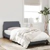 Image de vidaXL Cadre de lit avec tÃªte de lit Gris foncÃ© 90x200 cm Velours