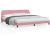 Image de vidaXL Cadre de lit avec tÃªte de lit Rose 200x200 cm Velours