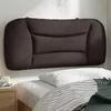 Image de vidaXL Coussin de tÃªte de lit marron foncÃ© 80 cm tissu