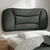 Image de vidaXL Coussin de tÃªte de lit gris foncÃ© 90 cm tissu