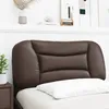 Image de vidaXL Coussin de tÃªte de lit marron 90 cm similicuir