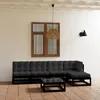 Image de vidaXL Coussin de tÃªte de lit noir 100 cm tissu