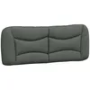 Image de vidaXL Coussin de tÃªte de lit gris foncÃ© 120 cm tissu