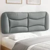 Image de vidaXL Coussin de tÃªte de lit gris clair 140 cm tissu