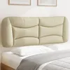 Image de vidaXL Coussin de tÃªte de lit crÃ¨me 140 cm tissu