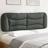 Image de vidaXL Coussin de tÃªte de lit gris foncÃ© 160 cm tissu