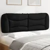 Image de vidaXL Coussin de tÃªte de lit noir 160 cm tissu