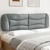 Image de vidaXL Coussin de tÃªte de lit gris clair 180 cm tissu