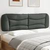 Image de vidaXL Coussin de tÃªte de lit gris foncÃ© 180 cm tissu