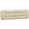 Image de vidaXL Coussin de tÃªte de lit crÃ¨me 180 cm tissu