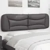 Image de vidaXL Coussin de tÃªte de lit gris 180 cm similicuir