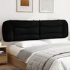 Image de vidaXL Coussin de tÃªte de lit noir 200 cm tissu