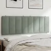Image de vidaXL Coussin de tÃªte de lit gris clair 140 cm velours