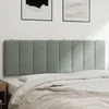 Image de vidaXL Coussin de tÃªte de lit gris clair 160 cm velours