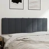 Image de vidaXL Coussin de tÃªte de lit gris foncÃ© 160 cm velours