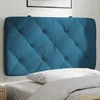 Image de vidaXL Coussin de tÃªte de lit bleu 80 cm velours