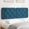 Image de vidaXL Coussin de tÃªte de lit bleu 120 cm velours