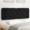 Image de vidaXL Coussin de tÃªte de lit noir 140 cm velours