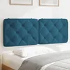 Image de vidaXL Coussin de tÃªte de lit bleu 140 cm velours