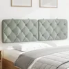 Image de vidaXL Coussin de tÃªte de lit gris clair 160 cm velours