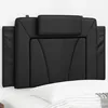 Image de vidaXL Coussin de tÃªte de lit noir 80 cm similicuir