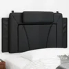 Image de vidaXL Coussin de tÃªte de lit noir 100 cm similicuir