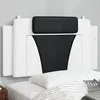 Image de vidaXL Coussin de tÃªte de lit noir et blanc 100 cm similicuir