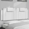 Image de vidaXL Coussin de tÃªte de lit blanc 120 cm similicuir