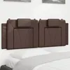 Image de vidaXL Coussin de tÃªte de lit marron 140 cm similicuir