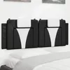 Image de vidaXL Coussin de tÃªte de lit noir et blanc 140 cm similicuir