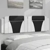 Image de vidaXL Coussin de tÃªte de lit blanc et noir 180 cm similicuir