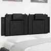 Image de vidaXL Coussin de tÃªte de lit noir 152 cm similicuir