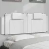 Image de vidaXL Coussin de tÃªte de lit blanc 152 cm similicuir