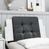 Image de vidaXL Coussin de tÃªte de lit noir et blanc 80 cm similicuir