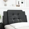 Image de vidaXL Coussin de tÃªte de lit noir 90 cm similicuir