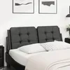Image de vidaXL Coussin de tÃªte de lit noir 140 cm similicuir