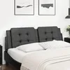 Image de vidaXL Coussin de tÃªte de lit noir 160 cm similicuir