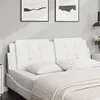 Image de vidaXL Coussin de tÃªte de lit blanc 160 cm similicuir