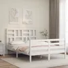 Image de vidaXL Cadre de lit avec lumiÃ¨res LED chÃªne fumÃ© 150x200 cm
