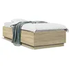 Image de vidaXL Cadre de lit avec lumiÃ¨res LED chÃªne sonoma 90x200 cm
