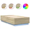 Image de Vidaxl Cadre De Lit Avec Led Sans Matelas ChÃªne Sonoma 75x190 Cm