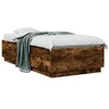 Image de Vidaxl Cadre De Lit Avec Led Sans Matelas ChÃªne FumÃ© 75x190 Cm