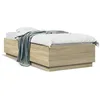 Image de vidaXL Cadre de lit sans matelas chÃªne sonoma 100x200 cm
