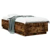 Image de vidaXL Cadre de lit sans matelas chÃªne fumÃ© 90x200 cm
