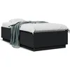 Image de vidaXL Cadre de lit sans matelas noir 75x190 cm
