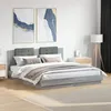 Image de vidaXL Cadre de lit avec tÃªte de lit sonoma gris 200x200 cm