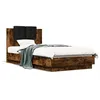 Image de vidaXL Cadre de lit tÃªte de lit chÃªne fumÃ© 90x190 cm bois ingÃ©nierie