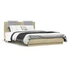 Image de vidaXL Cadre de lit tÃªte de lit et lumiÃ¨res LED chÃªne sonoma 120x200cm